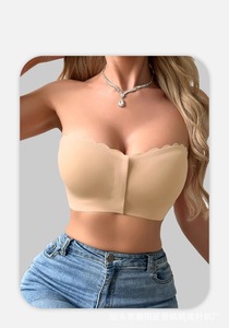 Soutien-gorge gothique grande taille à boucle avant, fin, push-up, pour petite <span class=keywords><strong>poitrine</strong></span>, enveloppant, invisible, transparent, sans bretelles, type tube, une pièce - Product Image 6