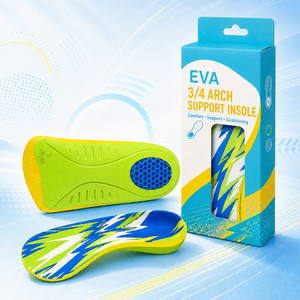 Nuevo Diseño de Plantillas Ortopédicas de EVA, Plantillas para Fascitis Plantar, Soporte para el Arco del Pie, Plantillas 3/4 para Pies Planos y Alivio del Dolor de Talón - Product Image 1