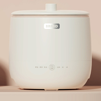 Mini-cuiseur à riz multifonctionnel de 1,6 L à 2 L, capacité 1 à 3 personnes, mini-mijoteuse 300 W, contrôle tactile, cuve intérieure en céramique, revêtement antiadhésif