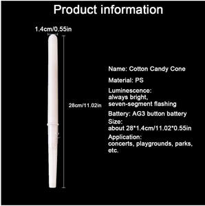 Cônes de barbe à papa à LED Bâtonnets de guimauve colorés et lumineux Bâtonnets de guimauve pour fêtes de Noël - Product Image 5