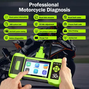 JDiag M300 motosiklet 2in1 OBD2 otomotiv teşhis tarayıcı desteği 12V akü analizörü Tester