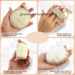 Biểu Tượng Tùy Chỉnh Loofah Miếng Bọt Biển Tự Nhiên Nhẹ Nhàng Tẩy Tế Bào Chết Trên Khuôn Mặt Scrubber Vegan Được Làm Với Tự Nhiên Ai Cập Loofah Tắm Bọt Biển - Product Image 4