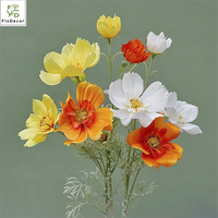 Bunga Krisan Cosmos Daisy Sutra Buatan Berkualitas Tinggi, Berumbai, untuk Dekorasi Meja Pernikahan dan Rumah