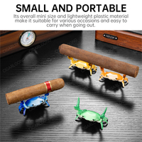 Support à cigares créatif CIGARLOONG, petit support à cigares portable en plastique en forme de crabe, plusieurs couleurs au choix, support de présentation de cigares pour table