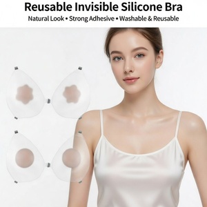 Transparent Sport Lift Silicone Bra for Women Adhesive Strapless Full Coverage Strong Support Sports Bra