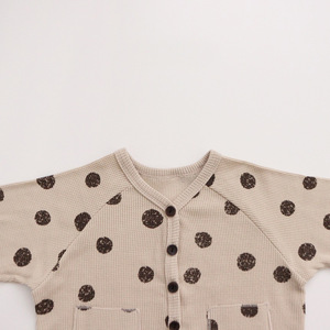 Conjuntos de ropa de Boutique para niñas pequeñas, Tops y pantalones de algodón de lunares, Conjunto de pijama, traje informal, 2 uds. - Product Image 3