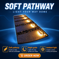 Lot de 4 lampes solaires LED rechargeables IP68 étanches blanc chaud pour marches, éclairage extérieur automatique pour allées, couloirs et jardins