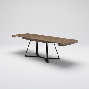 Muebles de Comedor Modernos Italianos Contemporáneos, Mesa de Comedor Rectangular Extensible con Tapa de Madera y Patas de Metal, Calidad Premium - Product Image 1