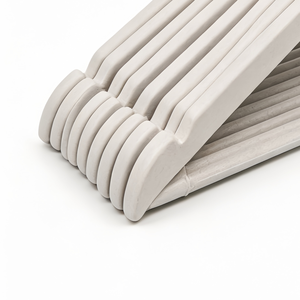 Cintres <span class=keywords><strong>pour</strong></span> vêtements en paille de blé écologique avec logo personnalisé et <span class=keywords><strong>barre</strong></span> antidérapante – Vente en gros - Product Image 3