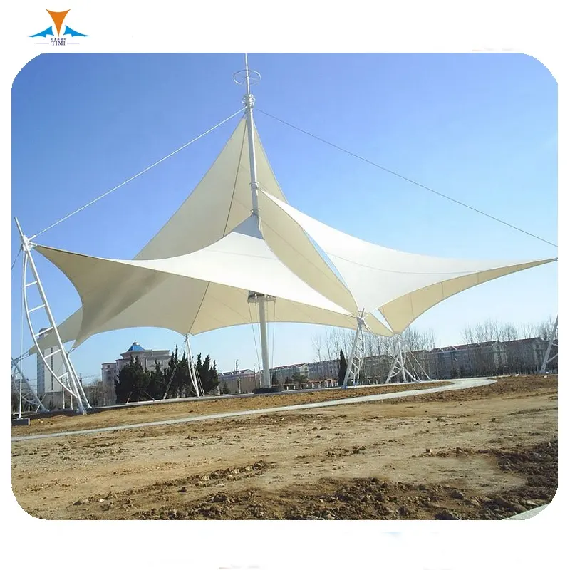 Architectuur Commerciële Spanning Stof Pvdf Membraan Structuur Stretch Tent Waterdicht