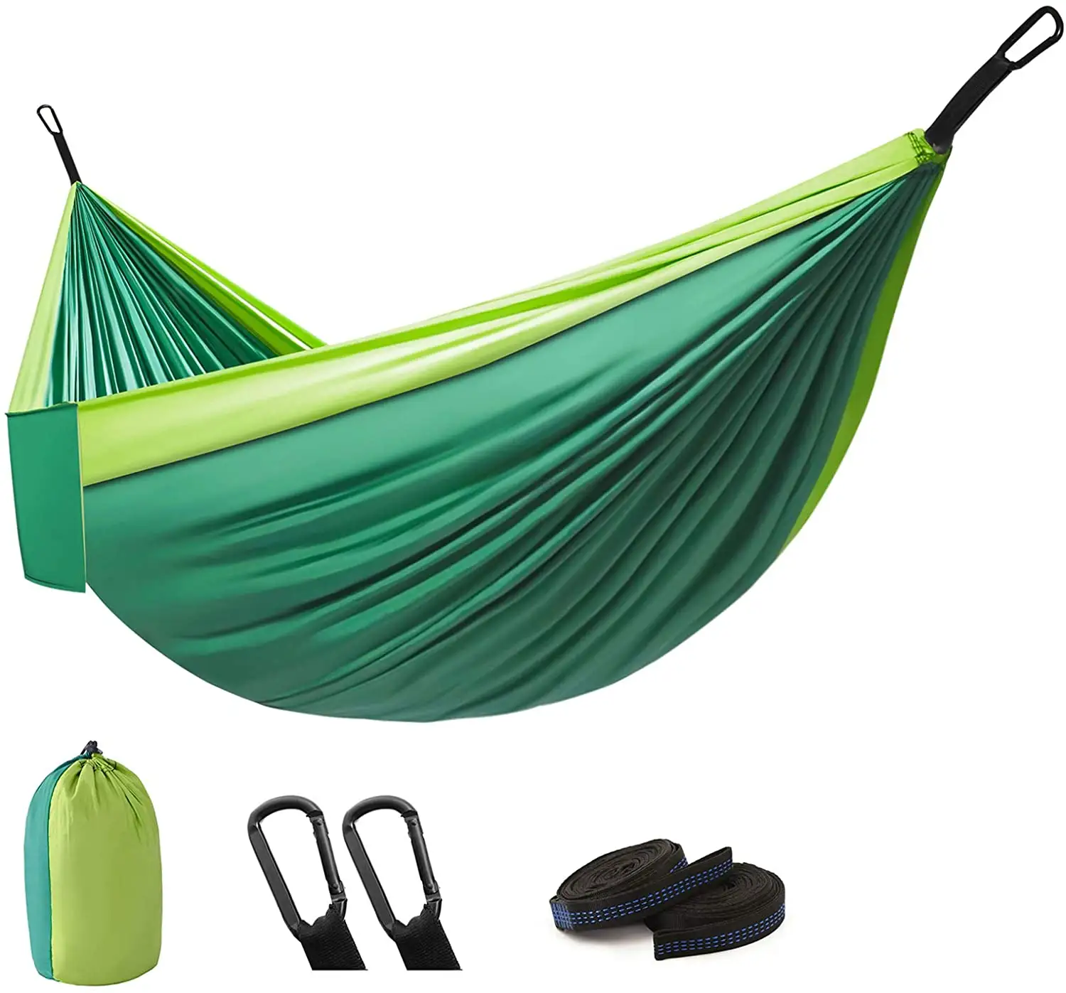 Paraquedas ultraleve de nylon, cama dupla de náilon, acampamento ao ar livre, hamacas, barraca de luxo com alças de árvore, mochilas