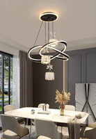 Lustre suspendu moderne en cristal et acrylique LED pour salle à manger, alimentation CA, idéal pour cuisines et bars (vente en gros)