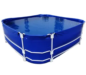 PVC Foldable Flexible Soft Fish Farming Tanks Fish Pond Square Plastic Pond