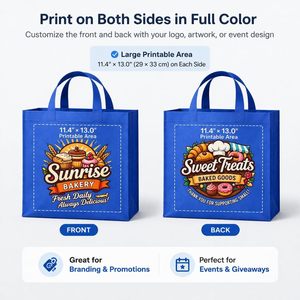 Sac fourre-tout personnalisé Marah 14,6x13x7 pouces en feutre non tissé, sac réutilisable carré avec logo, sacs cadeaux personnalisés - Product Image 2