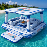 Canapé flottant gonflable, plateforme de détente aquatique, ponton pour lac, piscine, plage, fête sur l'île, détente en plein air, utilisation estivale