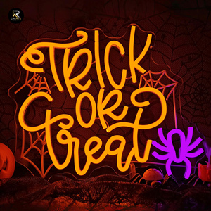 Tùy chỉnh lễ hội trang trí ma quái Spider <span class=keywords><strong>Web</strong></span> Neon trang trí nội thất USB powered Halloween lừa hoặc điều trị Neon dấu hiệu bên câu lạc bộ trang trí Neon - Product Image 1
