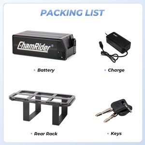 <span class=keywords><strong>Batterie</strong></span> de vélo électrique Chamrider haute capacité pour porte-bagages arrière, packs de batteries polymères 48V 32Ah 50Ah 25Kwh - Product Image 6