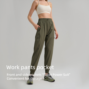 <span class=keywords><strong>Pantalon</strong></span> de jogging ample pour femme, respirant, séchage rapide, haute élasticité, <span class=keywords><strong>cargo</strong></span>, fitness, long, fin, été, extérieur, décontracté, survêtement - Product Image 2