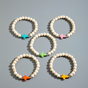 Мужской браслет с крестом, 8 мм - Product Image 4