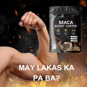 Private Label Max Man Power Maca Energy Coffee tongkat ali Herbal café Maca instantâneo para homens