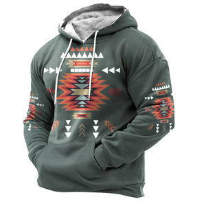 Sudadera con capucha de alta calidad para hombre 2025, suéter de ganchillo azteca Navajo Vintage grueso de felpa para otoño e invierno, llegadas al por mayor - Product Image 1