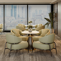 Moderner Leder Stoff Lounge Sessel Luxus Gold Metallrahmen Samt Cafe Einzels ofa Stuhl für Restaurant möbel