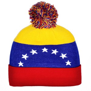 Venta al por mayor de la bandera personalizada de punto cálido sombreros Beanie Venezuela Bandera Nacional gorra española sombrero para Unisex - Product Image 1