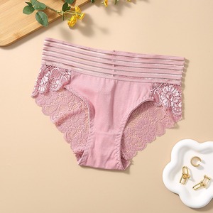 Mutandina di cotone a <span class=keywords><strong>vita</strong></span> <span class=keywords><strong>alta</strong></span> elastica in <span class=keywords><strong>pizzo</strong></span> da donna - Product Image 6