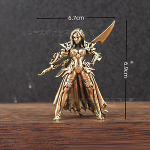 In rame solido bella donna ornamento Sexy Bikini di bellezza statuetta modello di ragazza da collezione regali per uomo fratelli - Product Image 2