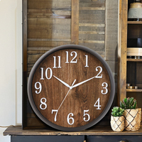 Reloj de Pared Redondo de Plástico de 12 Pulgadas, Estilo Europeo Retro, Decoración para el Hogar, Regalo, Reloj de Cocina 3D, Reloj Saat Más Vendido