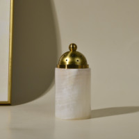 Brûleur d'encens en onyx naturel, brûleur de Bakhoor en pierre solide pour Ramadan, Aïd, Majlis, décoration arabe pour la maison, vente en gros d'usine OEM