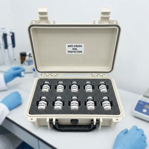 Boîte de transport rigide en PP à 10 compartiments avec fermeture à clip – Conteneur de laboratoire résistant aux chocs pour le transport sécurisé d'échantillons - Product Image 3