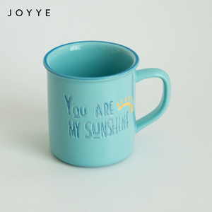 Joyye Verde <span class=keywords><strong>Con</strong></span> La Montatura Nera di Ceramica 12.5oz Cera Resistere Dipinto A Mano Verde Tazza <span class=keywords><strong>Con</strong></span> Logo Personalizzato - Product Image 6