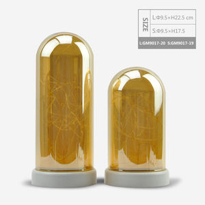 Cloche dôme en verre avec Base en bois, lampe féerique LED fonctionnant sur batterie, décoration <span class=keywords><strong>de</strong></span> <span class=keywords><strong>table</strong></span>, pièce maîtresse <span class=keywords><strong>de</strong></span> mariage saint-valentin - Product Image 2