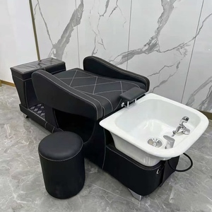 Lit de lavage pour salon de coiffure, lit de lavage semi-inclinable exclusif pour salon de coiffure, lit de lavage rétro et tendance pour salon de coiffure, lit intégré - Product Image 4