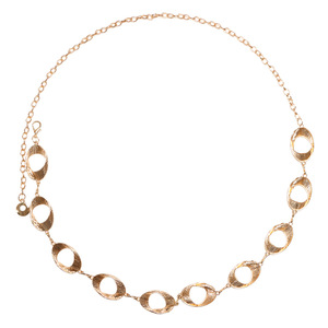 เข็มขัดโซ่ทองคำลายเรขาคณิตแบบโปร่ง ดีไซน์วงแหวนโลหะ สำหรับงานปาร์ตี้ เครื่องประดับแฟชั่น ทำจากโลหะผสมสังกะสี ดีไซน์ชั้นเดียว - Product Image 5