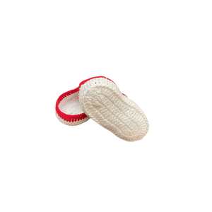 Commercio all'ingrosso di <span class=keywords><strong>scarpe</strong></span> Casual in tessuto a mano rosso per 0-6 mesi per bambini morbido cotone naturale suole <span class=keywords><strong>scarpe</strong></span> per bambini per bambine - Product Image 5