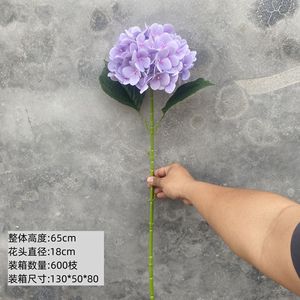 3D Hydrangea Artificial <b>Flowers</b> <b>Single</b> Branch High Simulation Wedding Home Decor Outdoor Props - Product Image 3