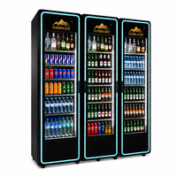 Jinfugui Porte en verre commerciale Double température Affichage des boissons Refroidisseur 450L vertical Boisson Réfrigérateur