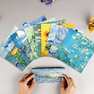 Carta Colorata Quadrata Grande per Origami Stile Dipinto a Olio <span class=keywords><strong>Notte</strong></span> <span class=keywords><strong>Stellata</strong></span> <span class=keywords><strong>di</strong></span> <span class=keywords><strong>Van</strong></span> <span class=keywords><strong>Gogh</strong></span>, Stampata su Due Lati, 15cm, Personalizzabile, per Artigianato Fai-<span class=keywords><strong>da</strong></span>-Te - Product Image 4