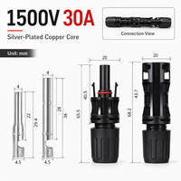 Connecteur MC4 1500V 50A pour panneaux solaires photovoltaïques, étanche, pour l'énergie nouvelle