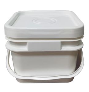 BPA FREE FDA Đã Được Phê Duyệt Ice Cream Xô/Bồn Tắm/Container Thực Phẩm Lưu Trữ 5 Lít Nhựa Thùng Hình Vuông - Product Image 1