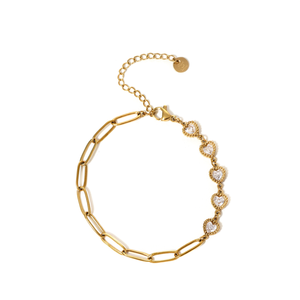 PXK-0238 สร้อยข้อมือแฟชั่นแบบโซ่และแบบเชื่อมต่อ - Product Image 2