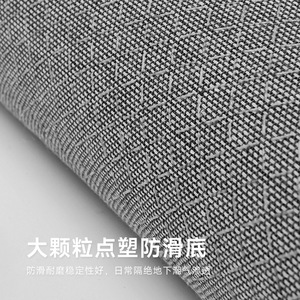 Alfombra para sala de estar, gruesa, negra, con patrón geométrico, de fibra de poliéster, impermeable, para sala de estar y dormitorio - Product Image 4