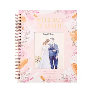 Großhandel Spiral Hardcover Benutzer definierte Logo Druck Organizer Planer für Hochzeit Agenda schöne Hochzeits planer