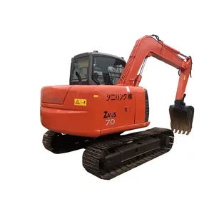 Mini-excavatrice Hitachi ZX70 d'occasion, 6,5 tonnes, moteur haute efficacité, pompe, certifiée CE, bonne qualité - Product Image 1