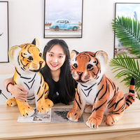 Boneka Hewan Kustom - Harimau Realistis - Boneka Hewan Berbulu - Diisi dengan Bahan Lembut - untuk Hadiah Anak-Anak