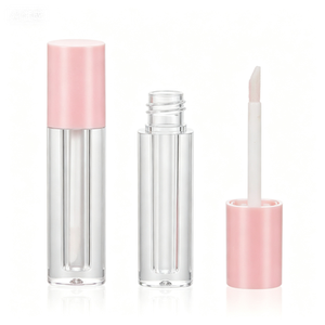 Envase de brillo labial Last Rose, aplicador de brocha grande de plástico, tubos vacíos para brillo labial de 6 ml, contenedor rosa - Product Image 1