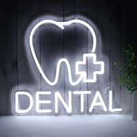 Enseigne néon LED personnalisable pour dentiste, motif dent et brosse à dents, pour décoration murale de réception de clinique dentaire et de cabinet dentaire