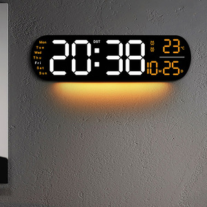 <span class=keywords><strong>Design</strong></span> moderno, orologio <span class=keywords><strong>da</strong></span> <span class=keywords><strong>parete</strong></span> a LED, 6651 al quarzo in ferro, - Product Image 4